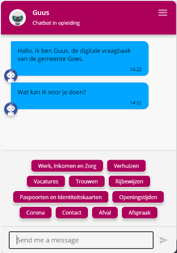 Chatbot in opleiding