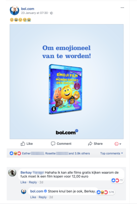 Bol.com reactie