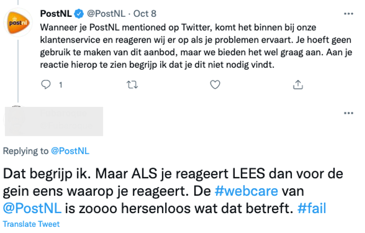 Twitter conversatie 1